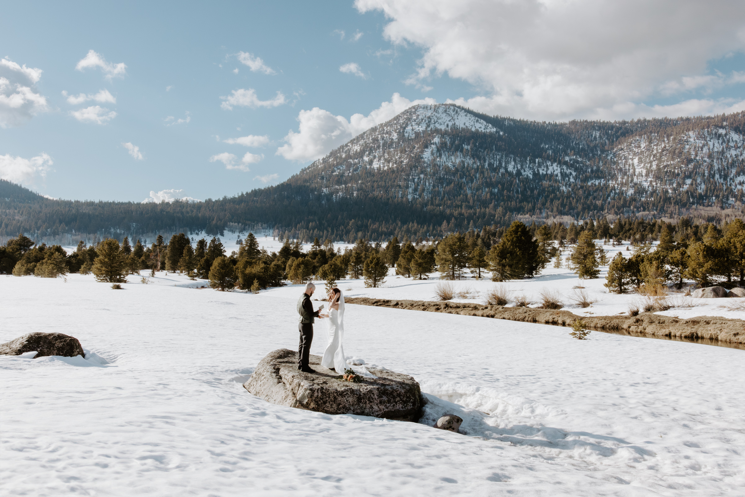 lake tahoe winter elopement for a non-traditional elopement idea
